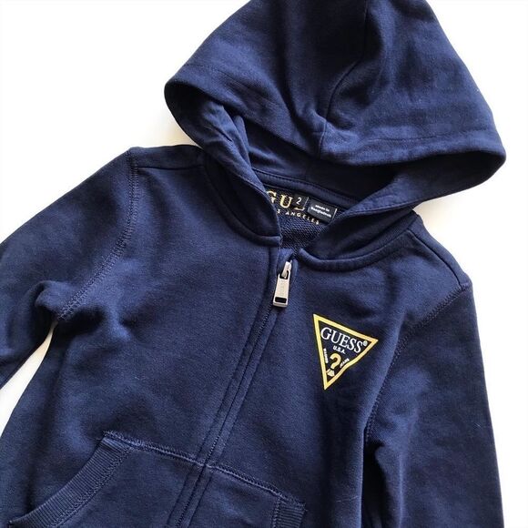 Guess navy blue zip up hoodie EUC 2T - Picture 2 of 4